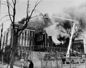 WALKER STREET SCHOOL  JAN 1983 FIRE